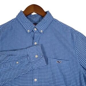 Vineyard Vines Slim Fit Tucker Flannel Shirt Men's Large Cotton Plaid Gingham